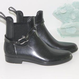 Nautica rain black ankle decorative buckle boots size 6 women's great condition